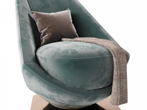 Swivel armchair By Arketipo 3D 模型
