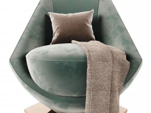Swivel armchair By Arketipo 3D Model