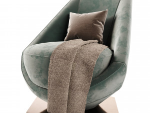 Swivel armchair By Arketipo Model 3D