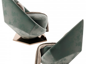 Swivel armchair By Arketipo Model 3D