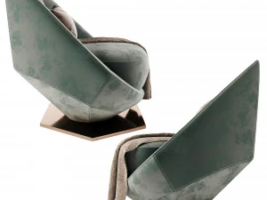 Swivel armchair By Arketipo 3D Model