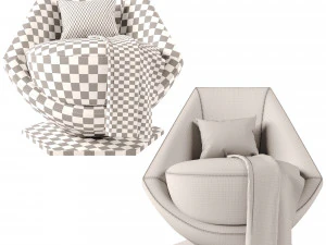 Swivel armchair By Arketipo 3D Model