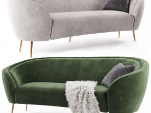 호마리 벨벳 소파 3D 모델