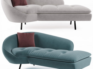 Homary Modern Chaise Longue Sofa 3D Model