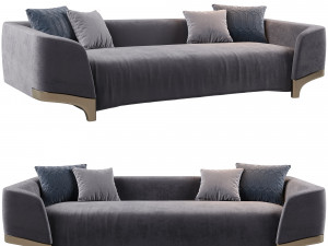 Homary Gray Upholstered Sofa 3D 模型