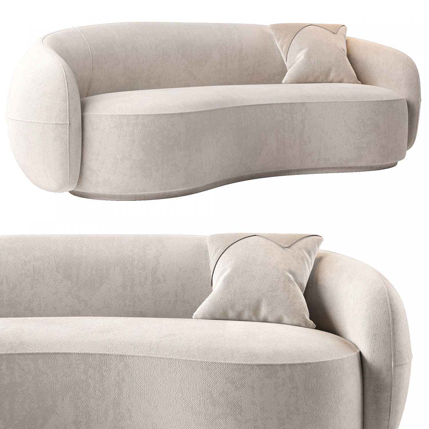 VALDA SOFA 3D Model .c4d .max .obj .3ds .fbx .stl .blend 
