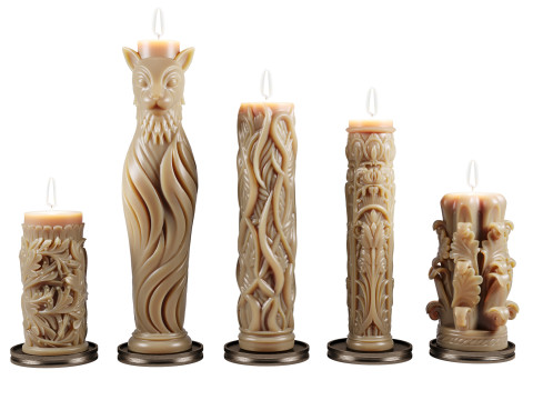 Decorative candle set 3D Model