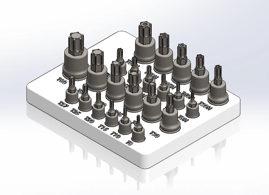 Torx Driver Set 3D Print Model .c4d .max .obj .3ds .fbx .stl .blend 