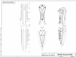 Wraith Heirloom Kunai Knife - APEX - Printable - STL files 3Dプリントモデル