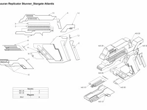 Asuran Replicator Stunner - Stargate - Para impress&atilde;o - Arquivos STL Modelo de Impressão 3D