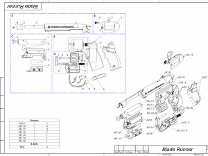 Deckards Pistol - Blade Runner - Printable - STL files Modello di stampa 3D