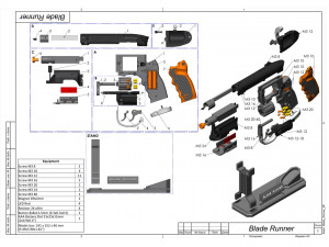 Deckards Pistol - Blade Runner - Printable - STL files Modello di stampa 3D