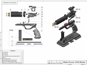 Agent Ks Pistol - Blade Runner - Printable - STL files 3D Print Model