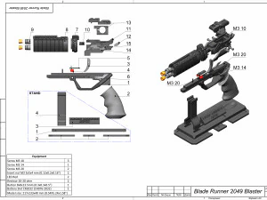 Agent Ks Pistol - Blade Runner - Printable - STL files 3D Print Model