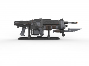 Retro Lancer - Gears of War - Printable - STL files 3D Print Model