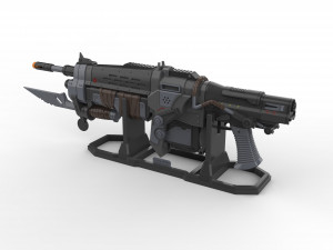 Retro Lancer - Gears of War - Printable - STL files 3D Print Model