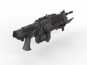 Retro Lancer - Gears of War - Printable - STL files 3D Print Model