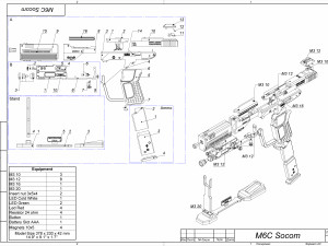 M6C Socom - Halo - Printable - STL files 3D Print Model