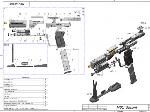 M6C Socom - Halo - Printable - STL files 3D Print Model