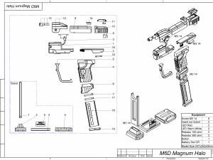 M6D Magnum - Halo - Printable - STL files 3D Baskı Modeli