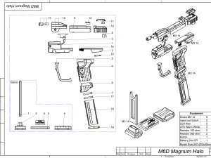 M6D Magnum - Halo - Printable - STL files 3D Print Model