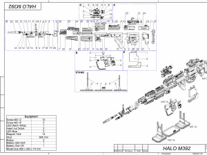 M392 Rifle - Halo - Printable - STL files 3D Print Model