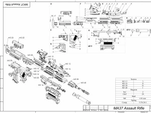 Гвинтівка MA37 - Halo - для друку - файли STL 3D Принт Модель