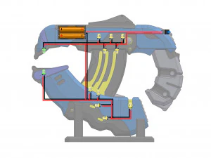 Pistola de Plasma H2A - Halo - Imprim&iacute;vel - Arquivos STL Modelo de Impressão 3D