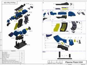 H2A Plasma Pistol - Halo - Printable - STL files 3D Принт Модель