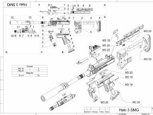 M7 SMG - Halo 3 - Printable - STL files 3D Print Model