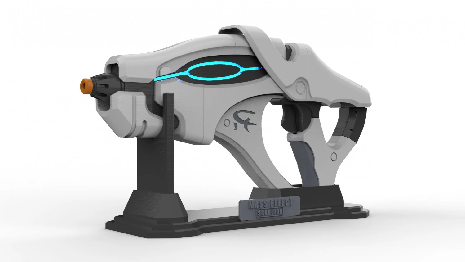 Scorpion Blaster - Mass Effect - Printable - STL files 3D Print Model .c4d .max .obj .3ds .fbx .stl .blend 
