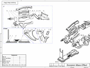 Scorpion Blaster - Mass Effect - Printable - STL files 3D Print Model