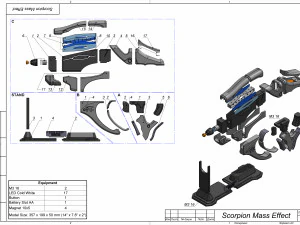 Scorpion Blaster - Mass Effect - Printable - STL files 3D Print Model