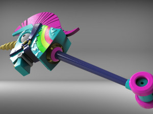 Rainbow Smash Unicorn - Fortnite - Printable - STL files 3D प्रिंट मॉडल