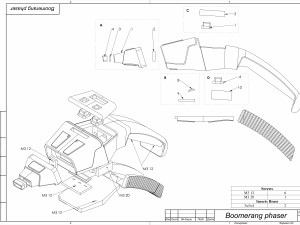Boomerang Phaser - Star Trek - Printable - STL files 3D 打印模型