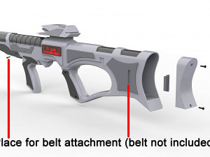 EVA Phaser Rifle - Star Trek - Printable - STL files 3D Baskı Modeli