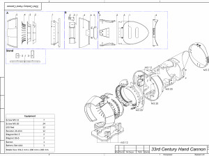 Hand Cannon 33rd Century - Star Trek - Printable - STL files Modelo de Impressão 3D