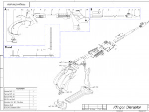 Klingon Disruptor - Star Trek - Printable - STL files 3D Принт Модель