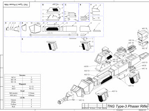 Type 3 Next Generation Phaser Rifle - Star Trek - Printable - STL files 3D 프린트 모델