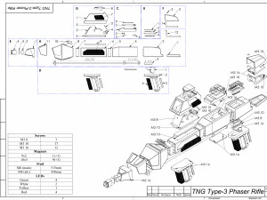 Rifle Phaser Tipo 3 de pr&oacute;xima gera&ccedil;&atilde;o - Star Trek - Para impress&atilde;o - Arquivos STL Modelo de Impressão 3D