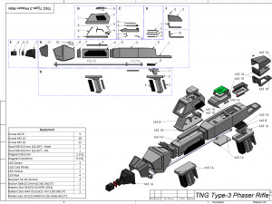 Type 3 Next Generation Phaser Rifle - Star Trek - Printable - STL files 3D 프린트 모델