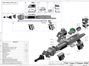 Rifle Phaser Tipo 3 de pr&oacute;xima gera&ccedil;&atilde;o - Star Trek - Para impress&atilde;o - Arquivos STL Modelo de Impressão 3D