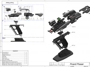 Picard Phaser - Star Trek - Printable - STL files 3D Print Model
