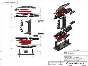 Romulan Distruptor - Star Trek Picard - Printable - STL files 3D Print Model