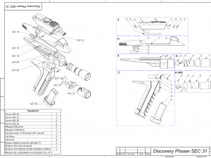 SEC 31 Phaser - Star Trek - Printable - STL files Model Cetak 3D