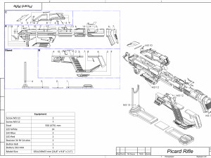 Starfleet Rifle - Star Trek Picard - Printable - STL files Modello di stampa 3D