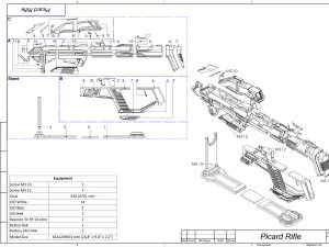 Starfleet Rifle - Star Trek Picard - Printable - STL files 3D Print Model