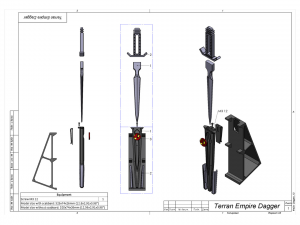 Terran Empire Dagger - Star Trek - Printable - STL files Model Cetak 3D