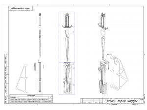 Terran Empire Dagger - Star Trek - Printable - STL files Model Cetak 3D