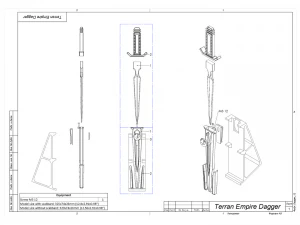 Terran Empire Dagger - Star Trek - Printable - STL files 3D Print Model